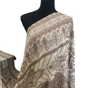 Kani Pashmina Shawl, Wedding Wrap with Gold Thread ,Size 40 x 80 inches